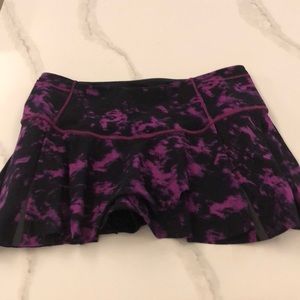 Black and purple tennis skirt